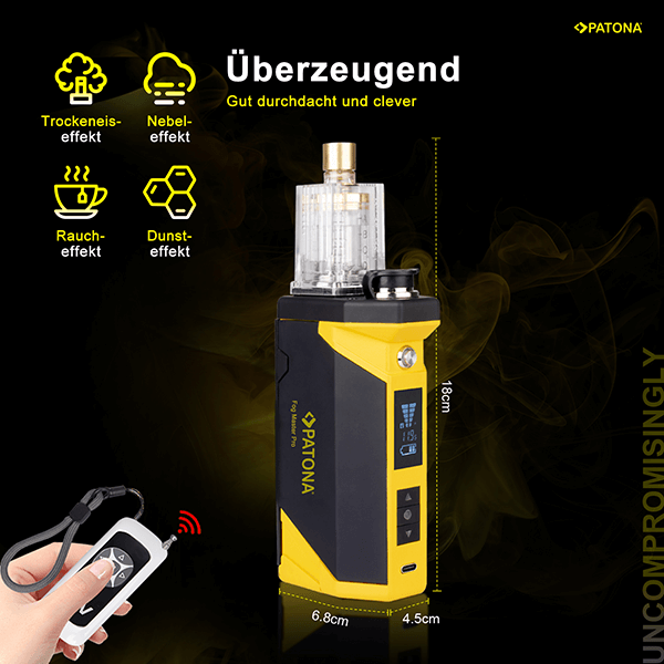 Patona fog machine including accessories and case