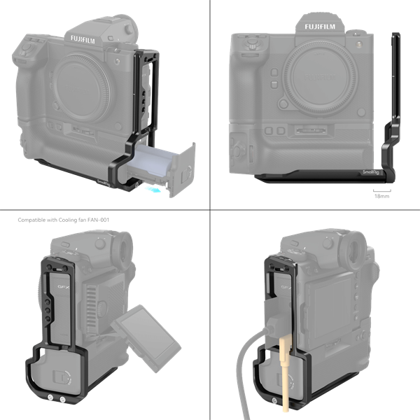 L-Winkel passen zur Fujifilm GFX100 II mit VG-GFX100ll Batteriegriff Details