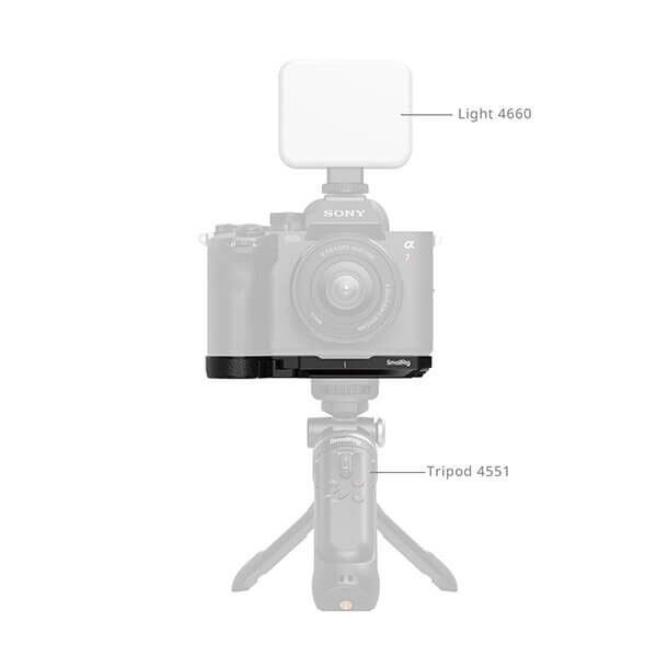 SmallRig Arca Mounting Plate for Sony Alpha 7R VI Front View SmallRig Arca Mounting Plate for Sony Alpha 7R VI Front View