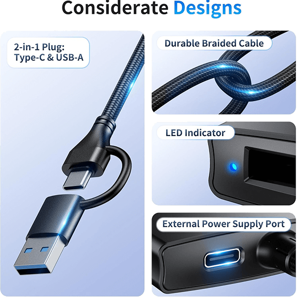 Kartenleser XQD Speicherkarte USB C und UBS A von JJC Detail Eigenschaften