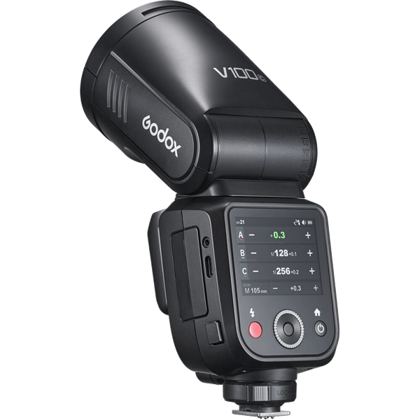 Godox V100 zu Canon Aufsteckblitz mit Akku
