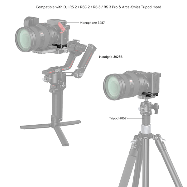 SmallRig Basisplatte zu Sony Alpha 6700 4338 auf Stativ oder Gimbal