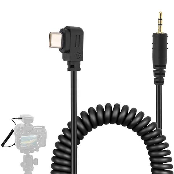 Camera cable for Sony cameras with USB-C and 2.5mm jack