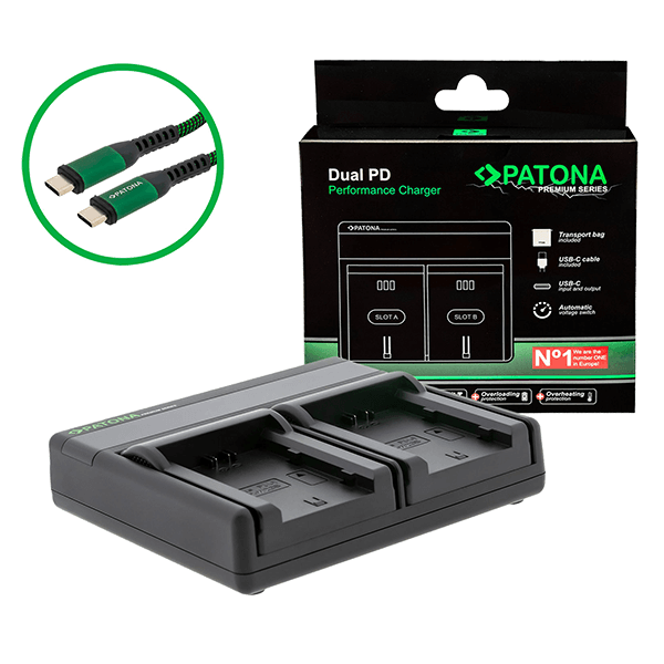 Ladegerät Kamera Akku Dual zu Fujifilm NP-W235 USB-C