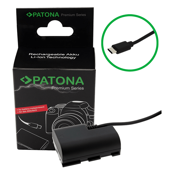 Canon LP-E6P dummy battery with USB-C from Patona