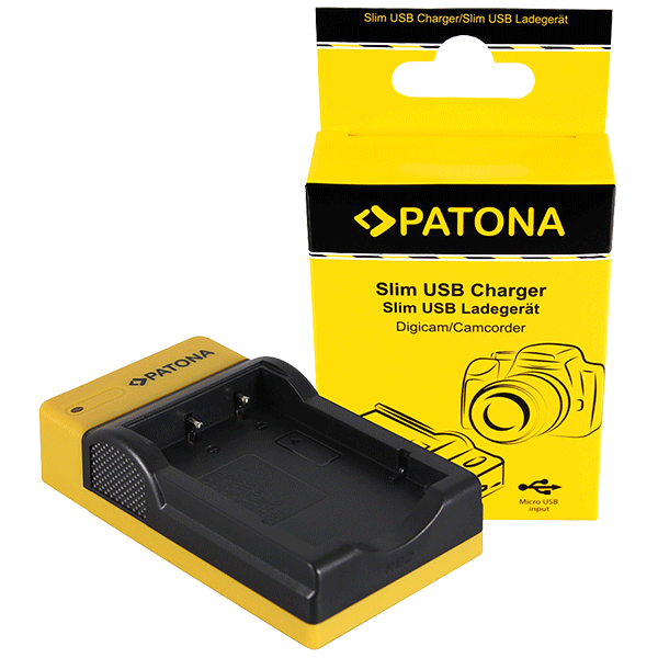 Slim Micro-USB Charger for Fuji NP-40 by Patona