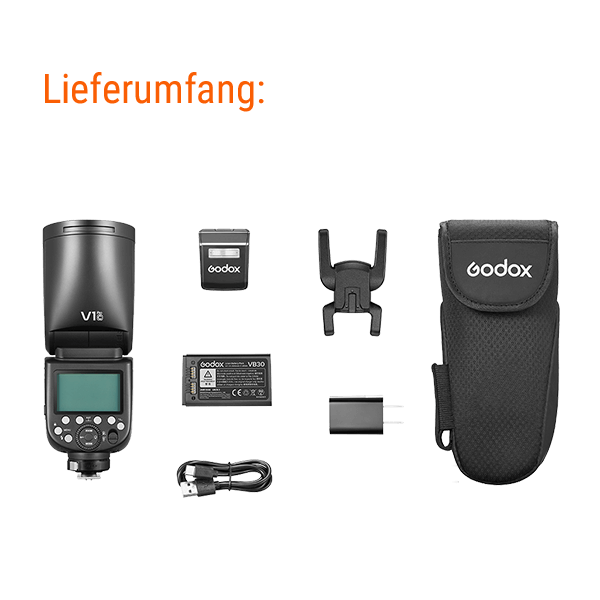 Godox V1PRO zu Canon Aufsteckblitz mit Akku