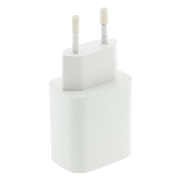 USB Ladegerät PD 20W in Weiss stehend