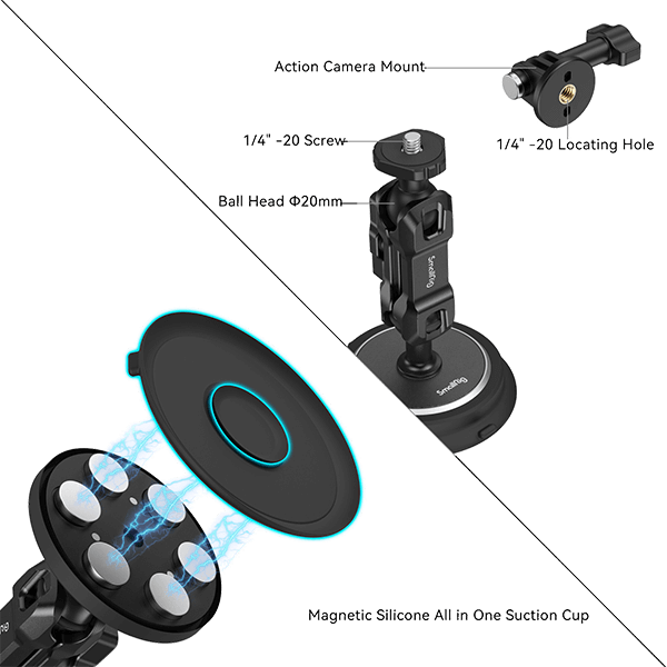 SmallRig magnetic suction cup for action cameras 4466