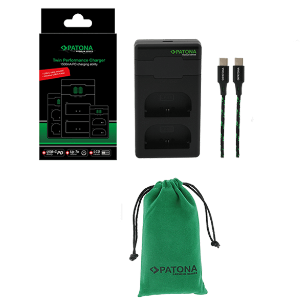 Doppel USB C Ladegerät zu Canon LP-E6