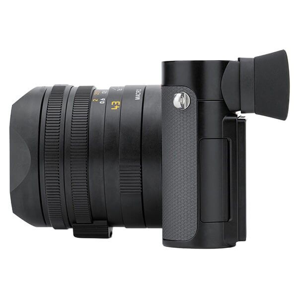 Eyecup for Leica Q3 and Q3 43 mounted on camera