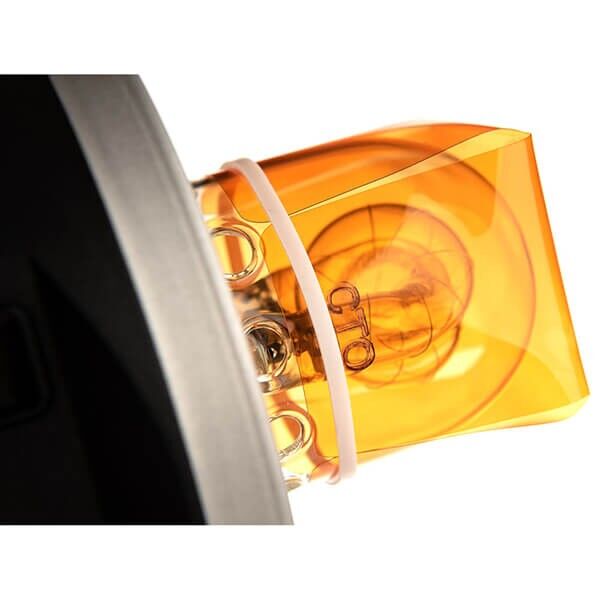 Farbkorrektur-Gel-Set zu Godox AD600 montiert detail