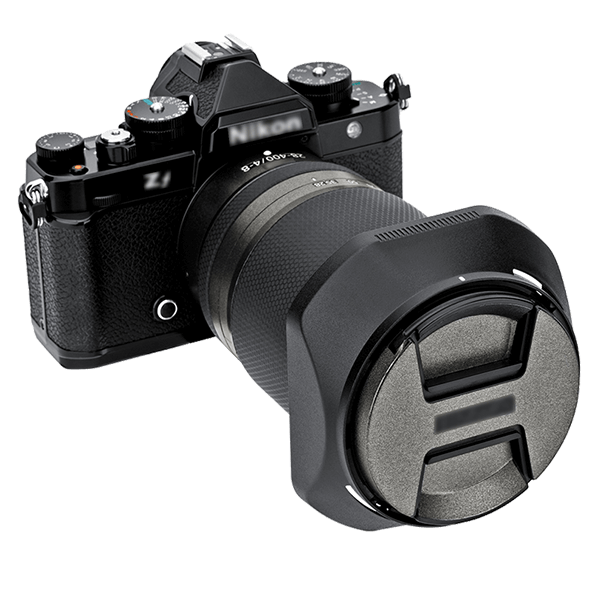 JJC Lens Hood LH-HB114 in reversible position