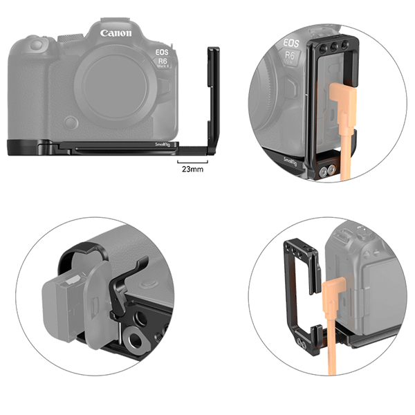 SmallRig L-Winkel zu Canon EOS R6 Mark II R5 R5 C R6 4160 Anschluss