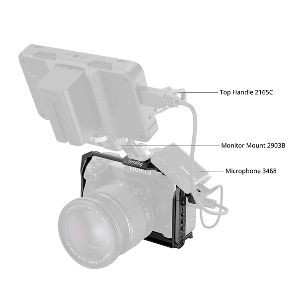 Kamera Cage Smallrig Fujifilm X-H2S oder X-H2 mit Monitor