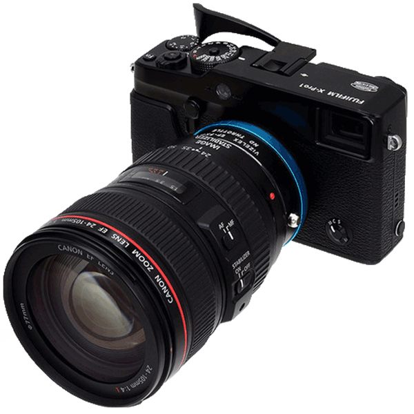 Objektivadapter Canon EF auf Fujifilm X-Mount ND Throttle von Fotodiox
