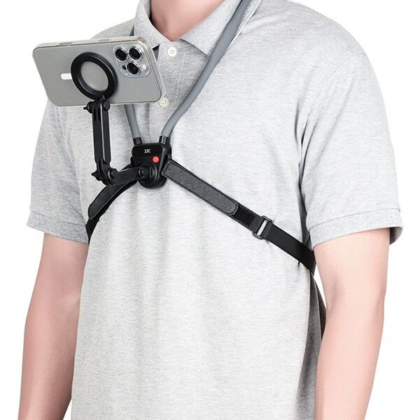 JJC Magnetic Neck Holder mit Smartphone getragen