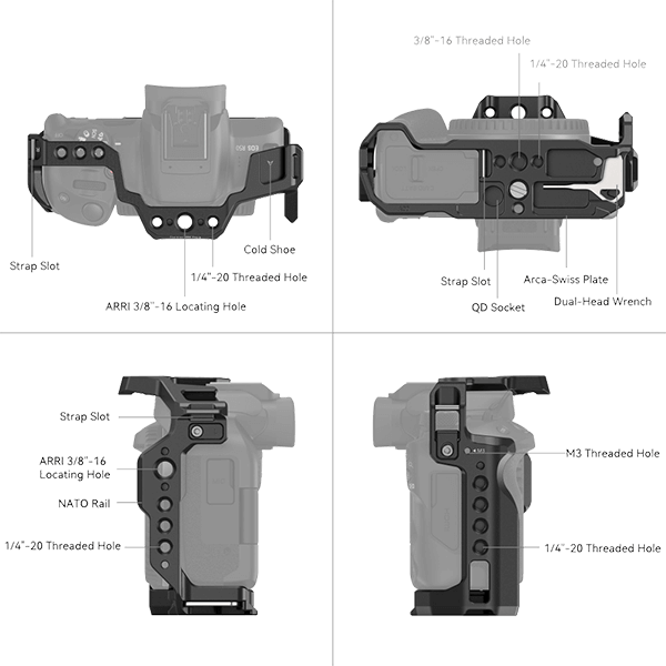 SmallRig Camera Cage to Canon EOS R50 4214 Detail