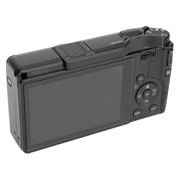 Thumbs Up Grip JJC montiert an Ricoh GR IV hinterseite