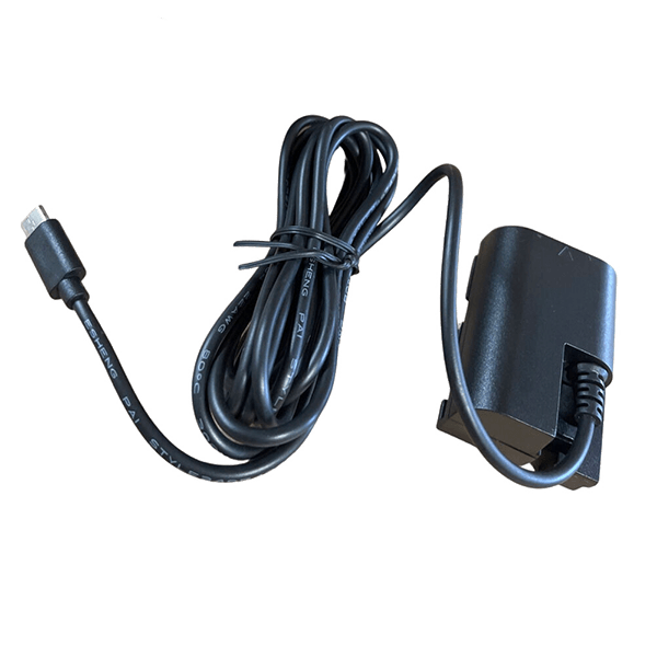 Canon LP-E6 power adapter with USB C port