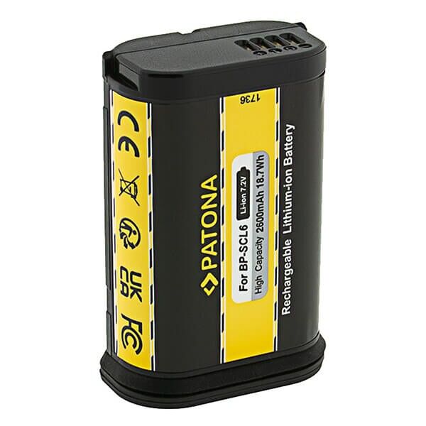 Detailansicht der Kontakte des Patona BP-SCL6 Akkus