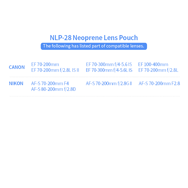 Neopren Objektivköcher NLP-28 von JJC