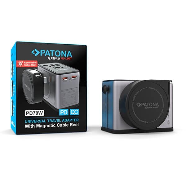 Patona Platinum PD70W Travel Adapter 3x USB-C 150 Countries Patona Platinum PD70W Travel Adapter 3x USB-C 150 Countries