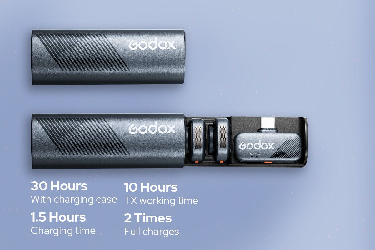 Godox Cube-SC Kit2 2.4 GHz Wireless Microphone with 2 Transmitters and USB-C Receiver for Smartphone Tablet and Computer Godox Cube-SC Kit2 2.4 GHz Wireless Microphone with 2 Transmitters and USB-C Receiver for Smartphone Tablet and Computer