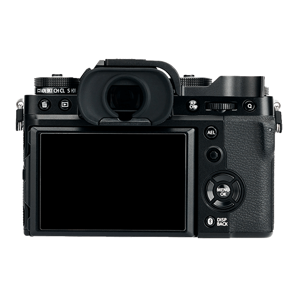 Thumbs Up Grip JJC für Fujifilm X-T5 in schwarz von Hinten