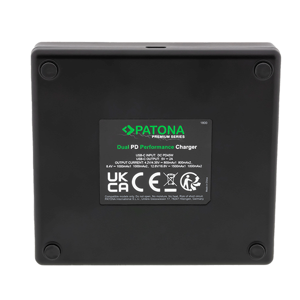 Ladegerät Kamera Akku Dual zu Olympus BLN-1 USB-C