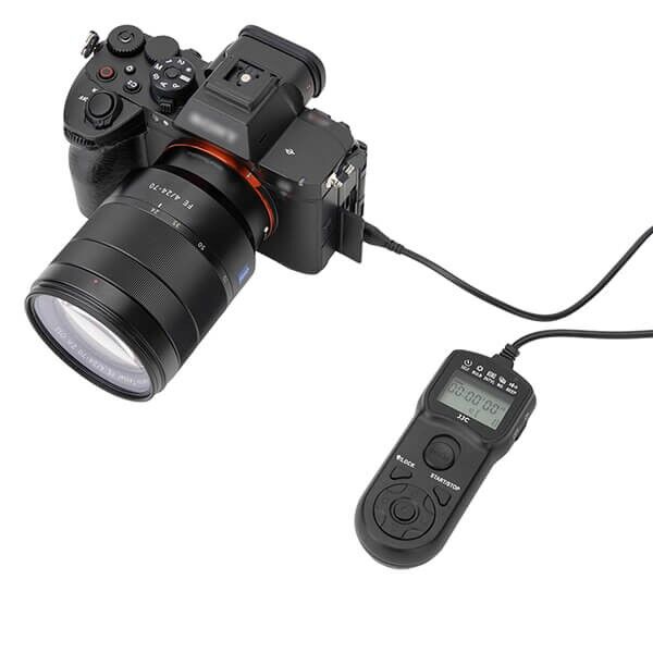 JJC TM-F3 Timer Fernbedienung für Sony Kameras mit USB-C Anschluss am Sony Kamera