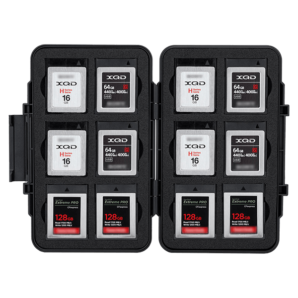 Detailansicht der Innenfächer für CFexpress Typ B 