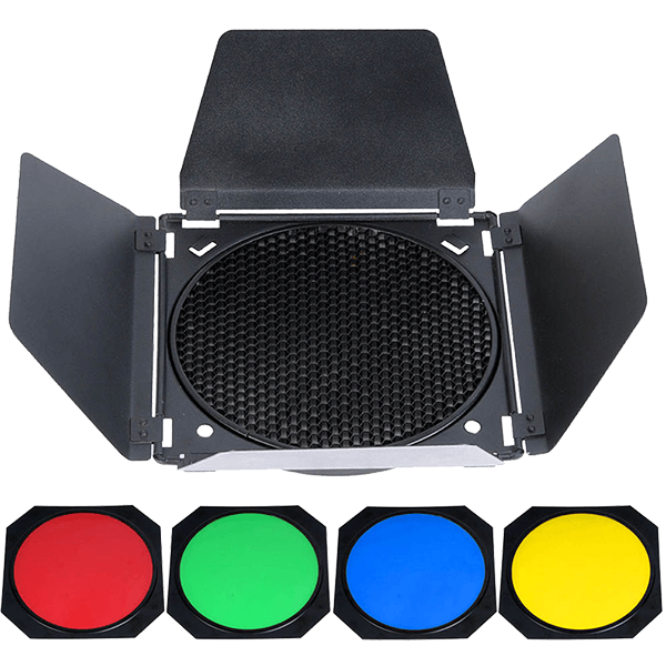 Godox BD-04 Barndoor Kit fits Standard 18 cm Reflector