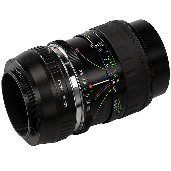 Objektivadapter Contax Yashica auf Sony E-Mount von Fotodiox an Objektiv