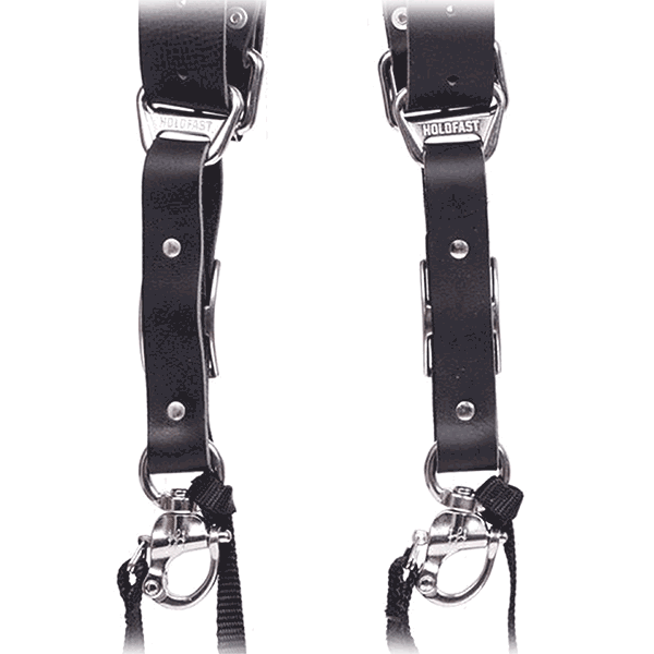 Camera Strap Leather in Water Buffalo Black Large