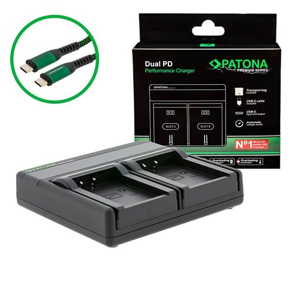 PATONA Dual Ladegerät für Canon LP-E17 Akkus mit USB-C Anschluss PATONA Dual Ladegerät für Canon LP-E17 Akkus mit USB-C Anschluss