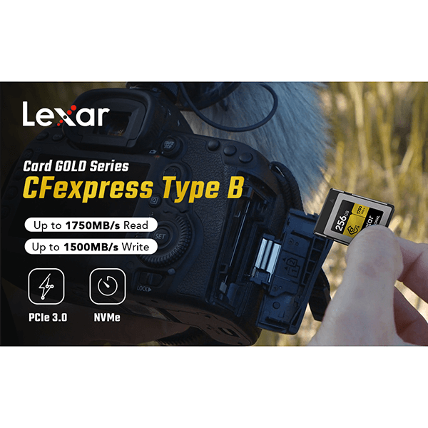Lexar CFexpress card compatible with 8K video recording