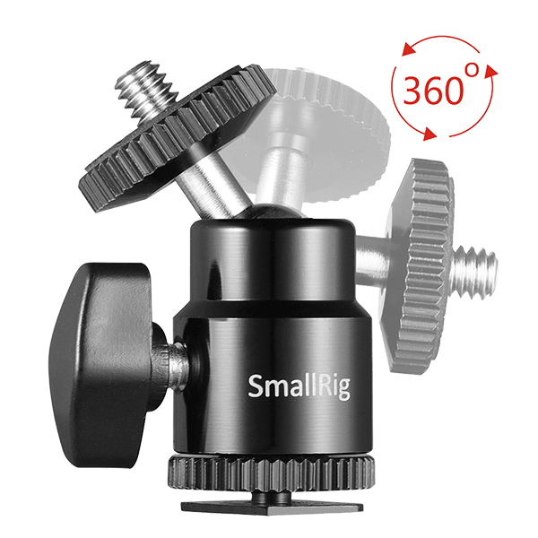 Universal ball head to flash shoe mount or tripods from SmallRig