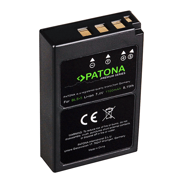 Premium Battery for Olympus BLS-5 by Patona