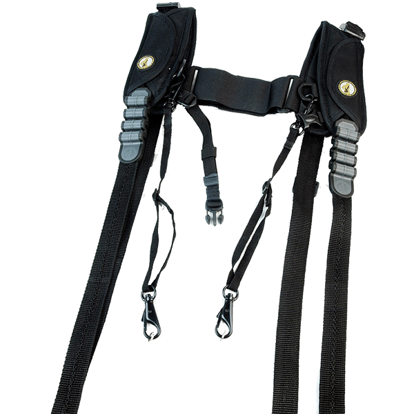 Kameragurt Sun Sniper DPH zwei Kaemras Rotaball Pro in schwarz Schulterteil