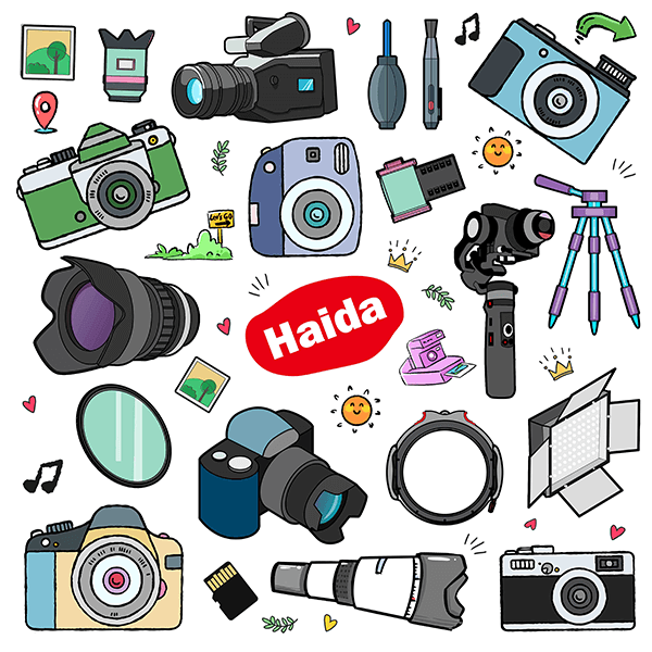 Einschlagtuch fuer Kamera mit Foto Zubehoer Muster in L von Haida offen