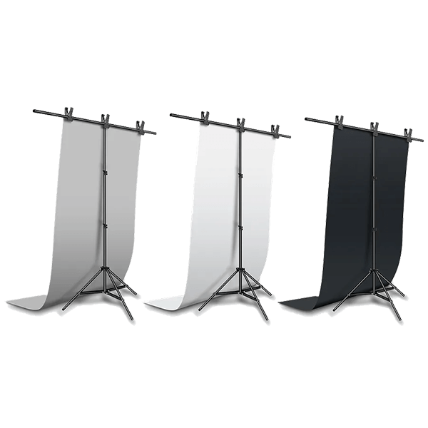 PVC Hintergrund Fotografie in weiss schwarz grau Anwendung