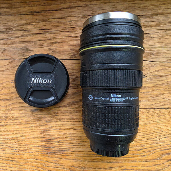 Lens coffee mug with removable lid Lens coffee mug with removable lid