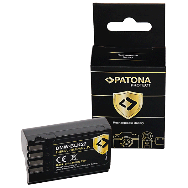 Akku für Panasonic DMW-BLK22 von Patona Protect