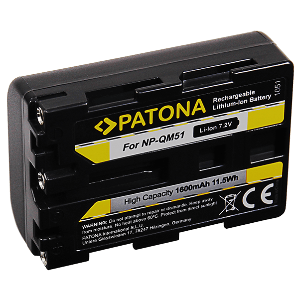 Akku wie Sony NP-FM50 QM51 von Patona 