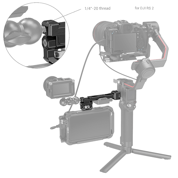 SmallRig Monitor Mount with Nato Clamp for DJI RS 2 and RSC 2 3026