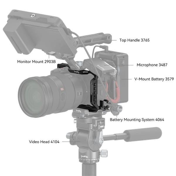 SmallRig Cage Kit for Sony Alpha 6700 4336 mit Monitor
