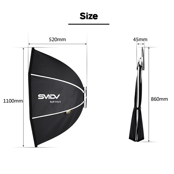 SMDV Softbox-Flip 44 PRO mit Bowens Anschluss