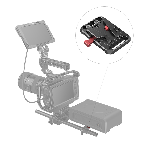 SmallRig kleine Montageplatte mit Klemme für V-Mount Akkus 2987 SmallRig kleine Montageplatte mit Klemme für V-Mount Akkus 2987