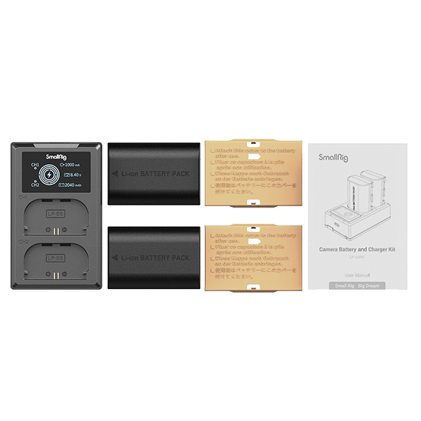 SmallRig LP-E6NH Kamera Akku und Ladegerät Set 3821